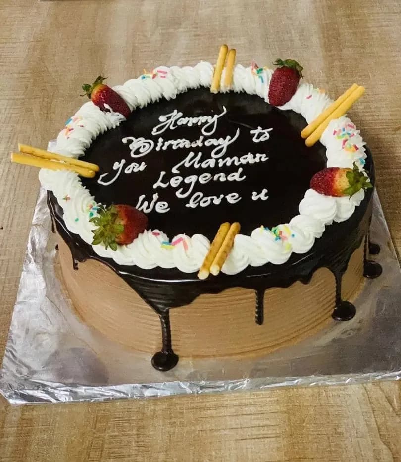 Pretty Chocolate Birthday Cake