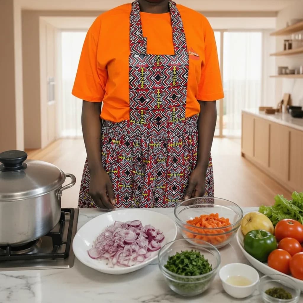 Apron Kitenge (Geometric Pattern)