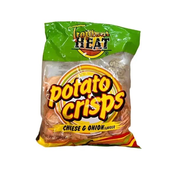 Tropical Heat Potato Crisps Cheese Onion Flavour 200g