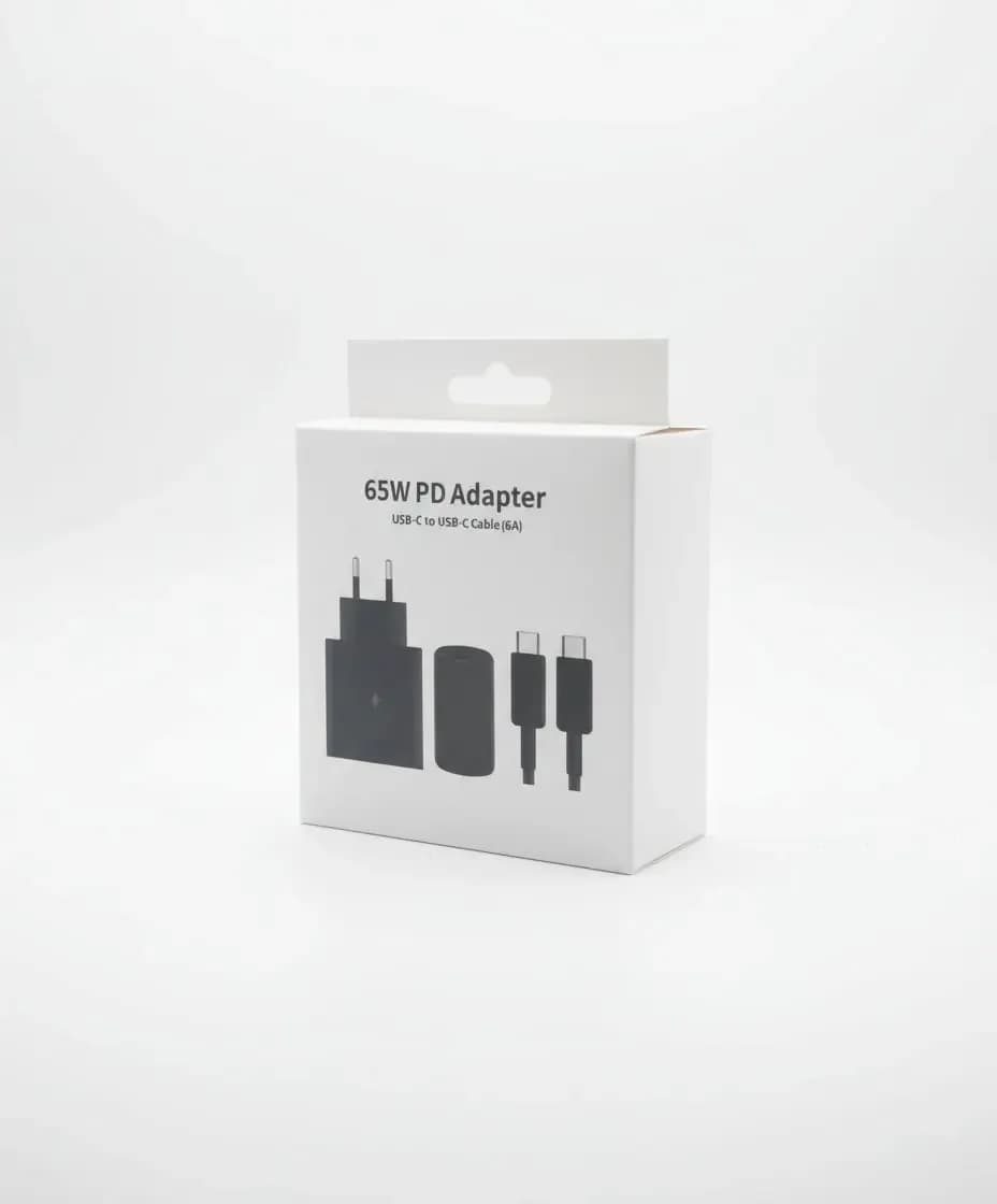 65W PD Adapter with USB-C to USB-C Cable