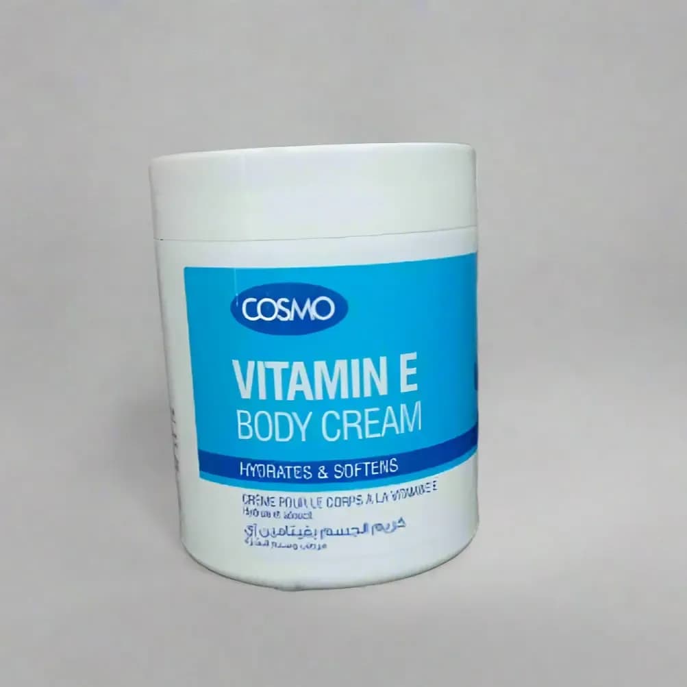 Cosmo Vitamin E Body Cream - 500ml Hydrating & Softening Formula