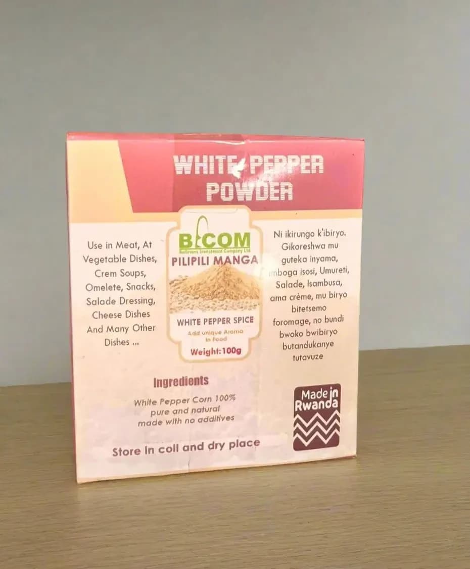 BICOM Pilipili Manga White Pepper Powder 100g