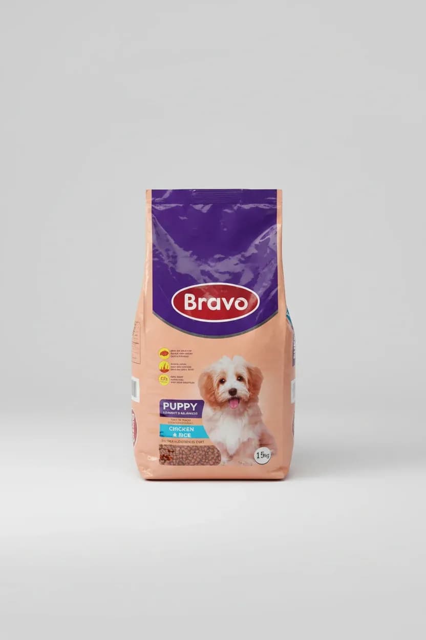 Bravo Puppy Dry Dog Food - Chicken & Rice (15kg)