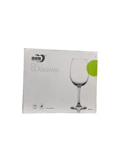 Deli Glassware (Wine Glass) Set of 6PCS, (465ml)