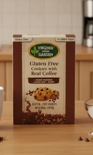 Virginia Green Garden Gluten Free Cookies with Real Coffee 200g