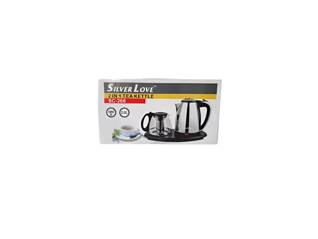 Silver Love 2in1 Tea/Coffee Kettle – SC-266