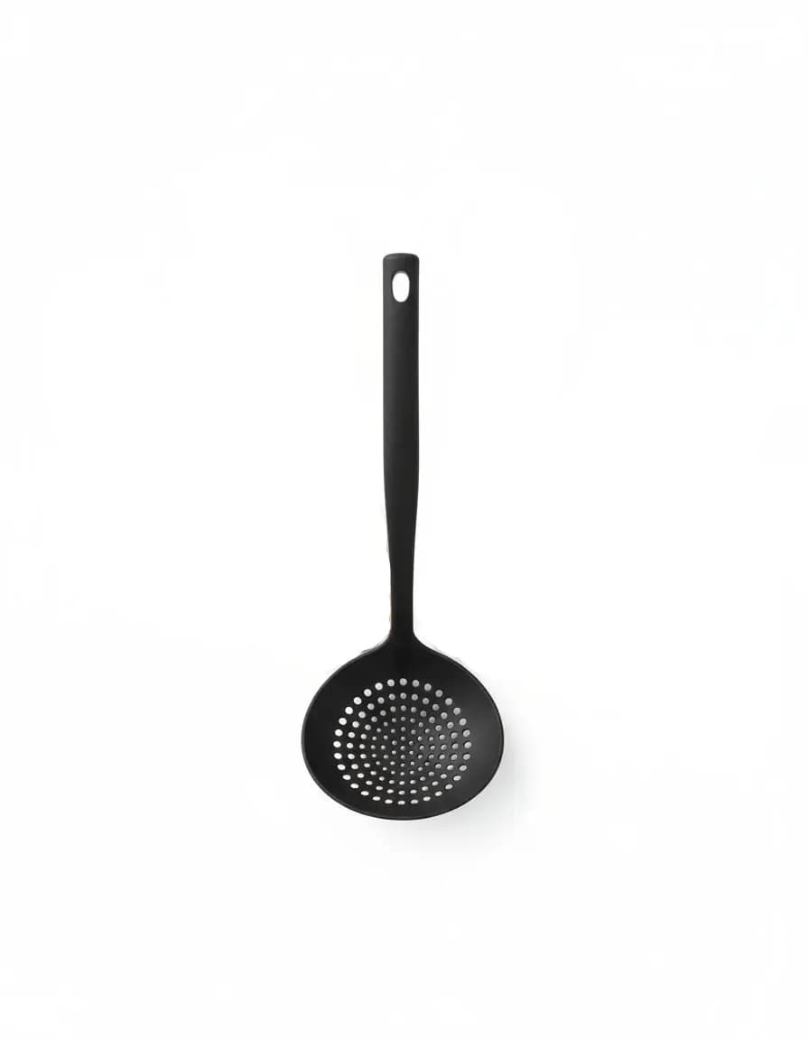 Brabantia Black Line - Non-Stick Kitchen Utensils, Nylon - Skimmer / Strainer