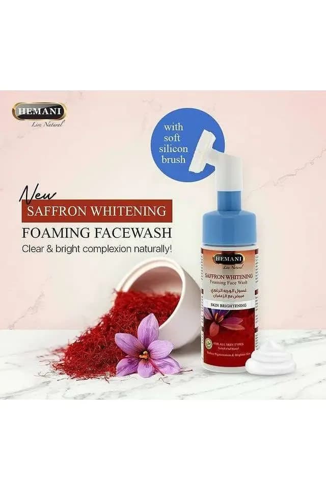 Hemani Saffron Whitening Foaming Face Wash, For All Skin Types, 150ml