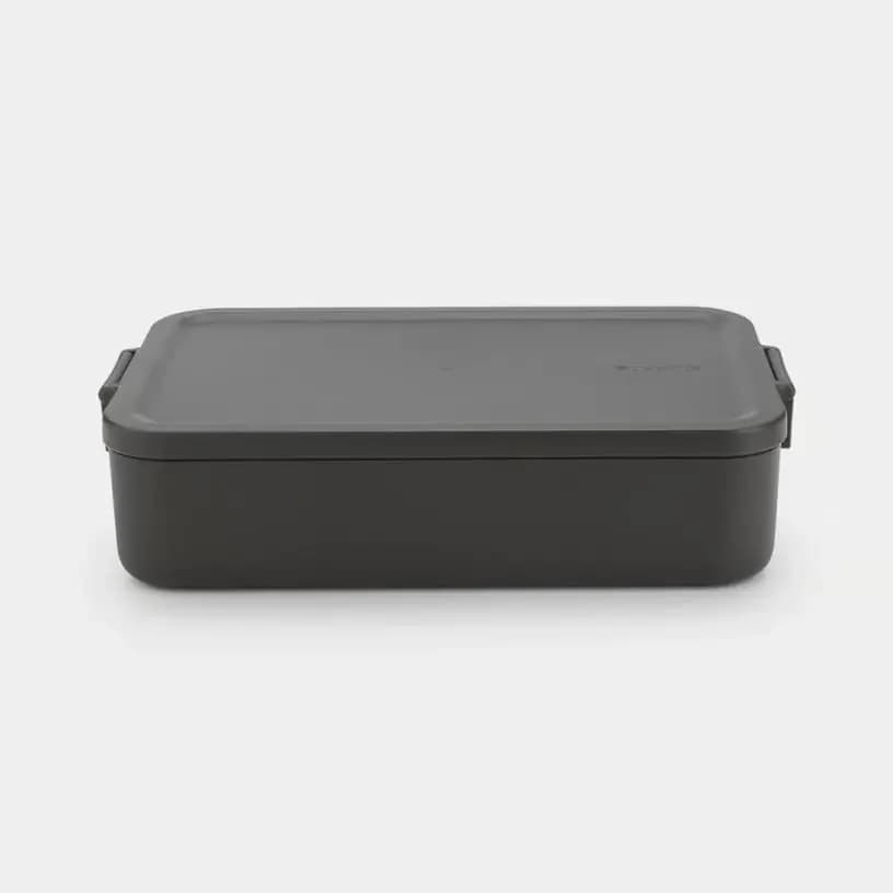 Brabantia Make & Take Lunch Box Bento Large Plastic Dark Grey 2L