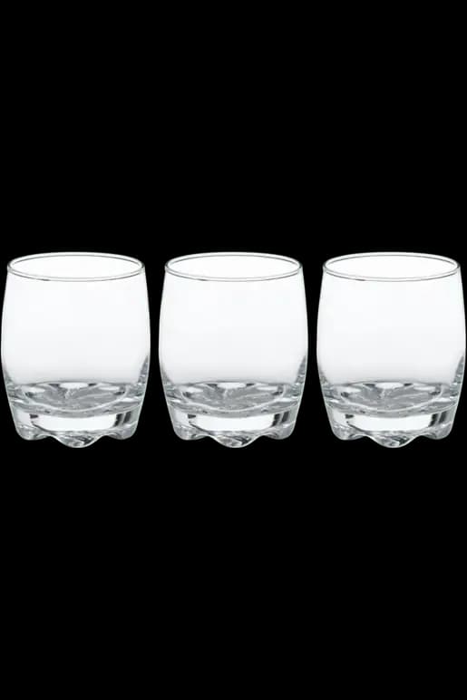Drinking Glass Set of 6, Clear Shot with Heavy Base, Mini Glass Cups