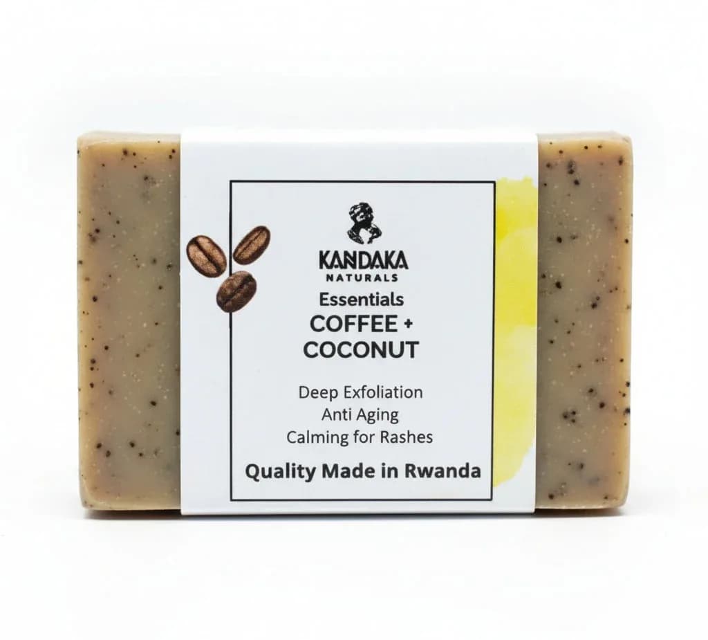 Kandaka Naturals Essentials – Coffee & Coconut Exfoliating Soap 100g