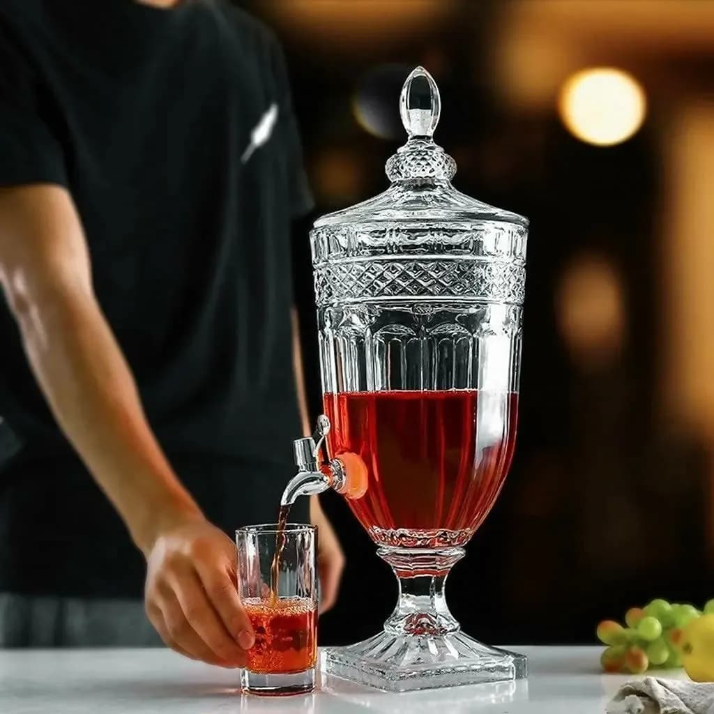 YOROXRG Outdoor 3 Liter Crystal Beverage Dispenser