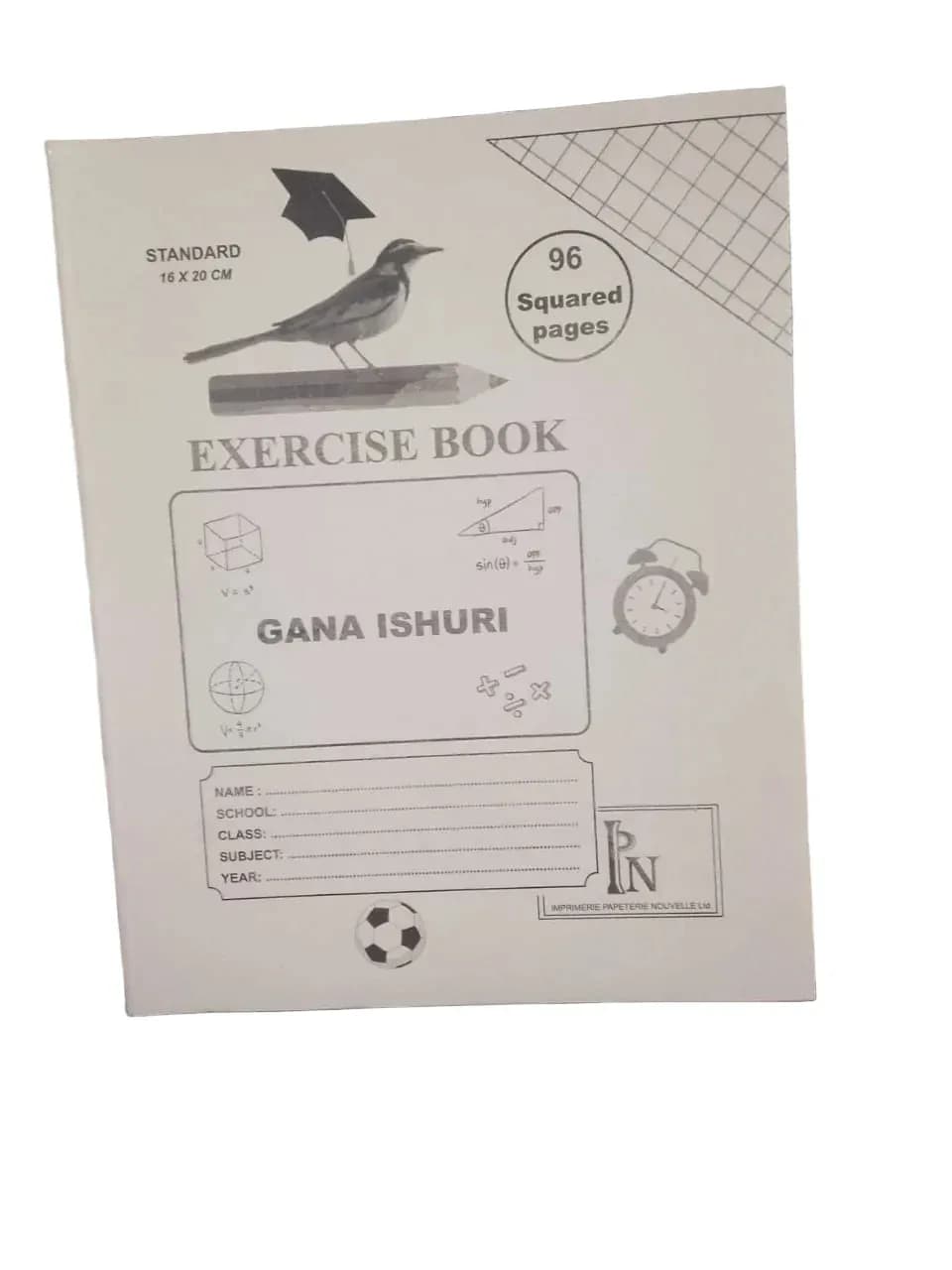 Exercise Note Book GANA ISHURI Squared & Lined