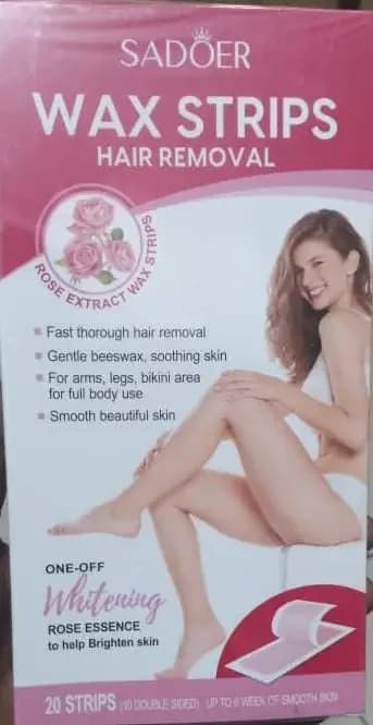 Rose extra wax strips for skin hair removal 1 box contains 20 pieces