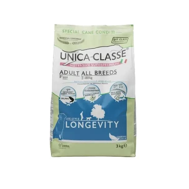 Unica Classe Adult All Breeds Longevity Dog Food 3KG