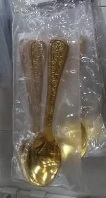 Gold Stainless Steel Spoon Set of 6pcs