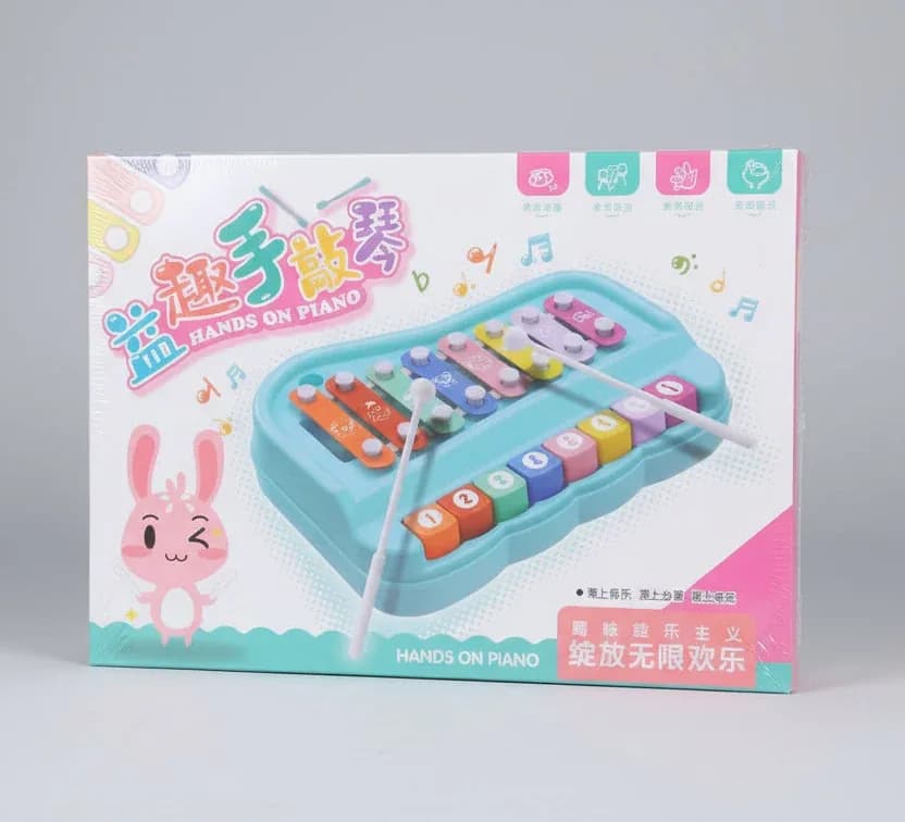 2-in-1 Musical Toy Xylophone & Piano Keyboard for Toddlers