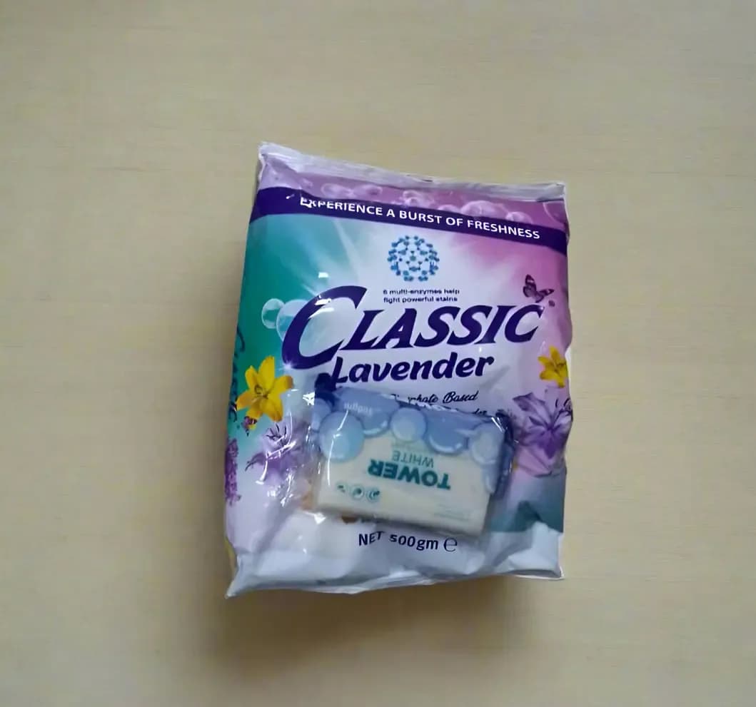 Classic Lavender Detergent Powder Tower White 500g