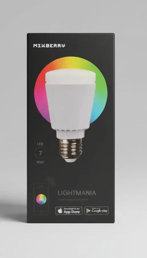 Mixberry Bluetooth Smart LED Bulb - 560 Lumen Brightness - RGB color Plus White