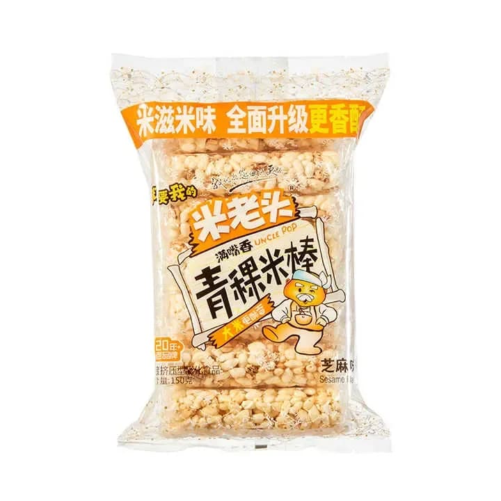 Chinese Highland Barley Sticks Rice Snacks Sesame Flavor 150g