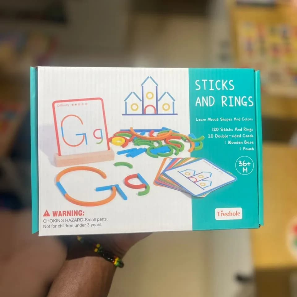Sticks and Rings Educational Toy Set