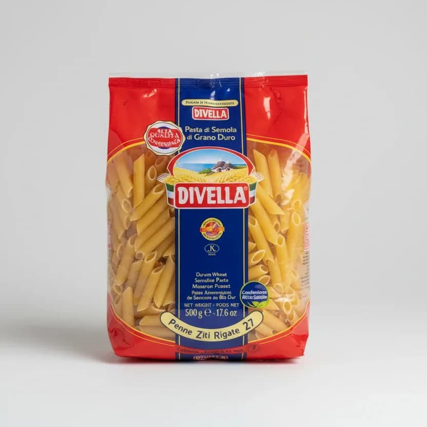 Divella Durum Wheat Semolina Pasta Penne Ziti Rigate No. 27 500g
