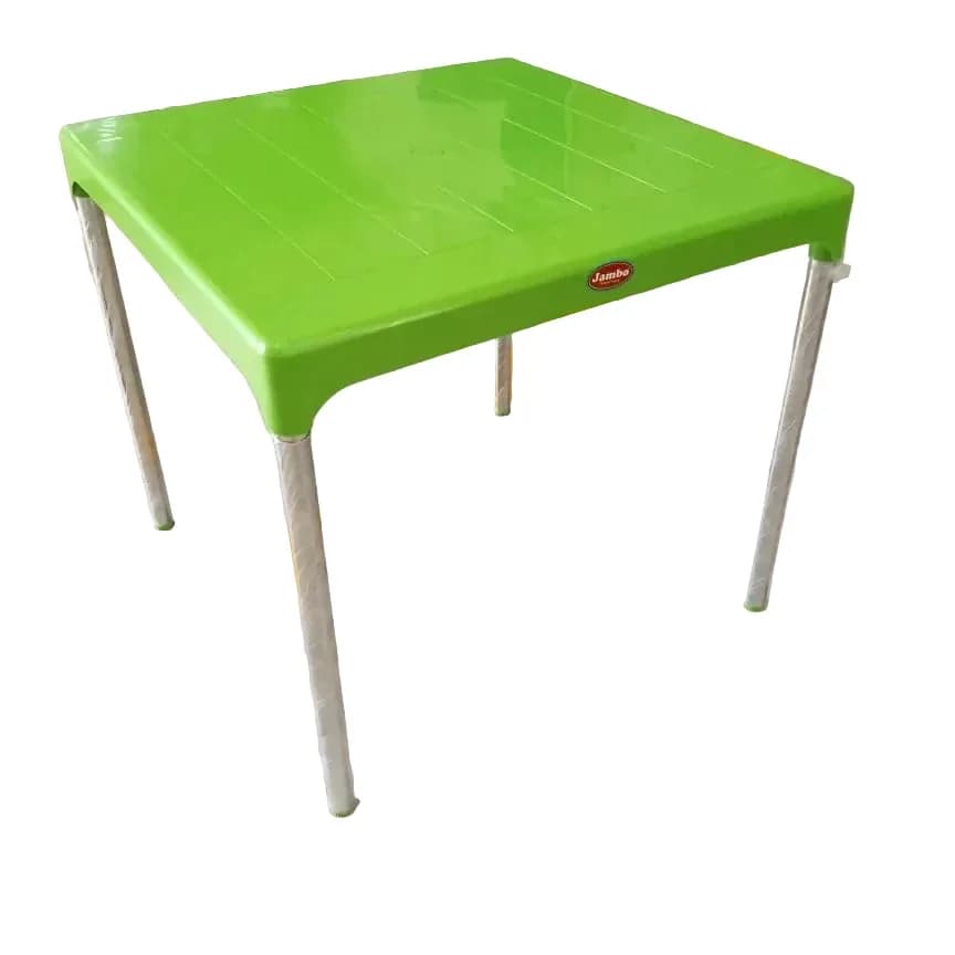 Jambo Square Plastic Dining Table with Aluminum Legs