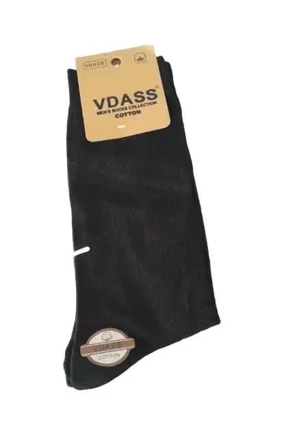 VDASS Men's Cotton Rich Black Socks