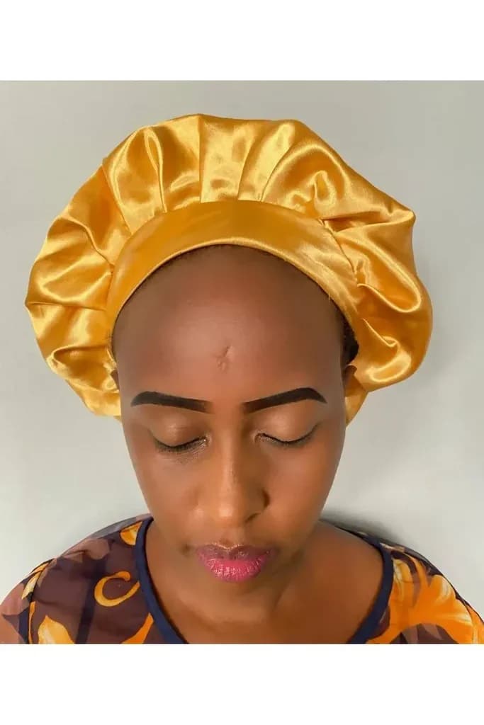 Golden Satin Bonnet
