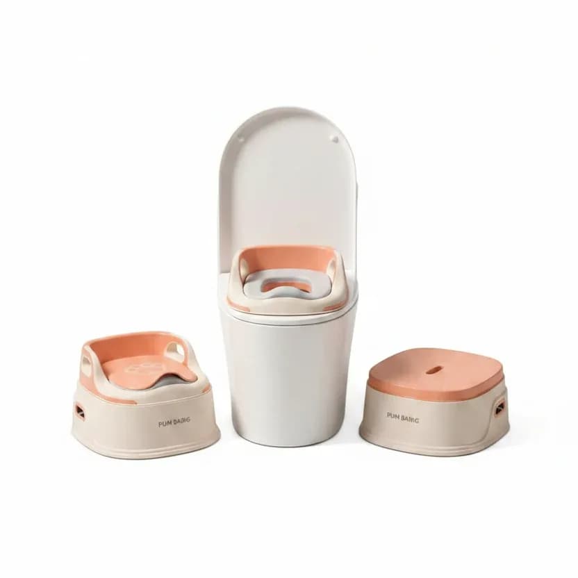 3-in-1 Multi-Functional Kids Potty Training Chair and Step Stool Set