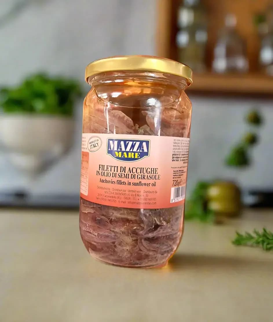 Mazza Mare Anchovies Fillets in Sunflower Oil 720g