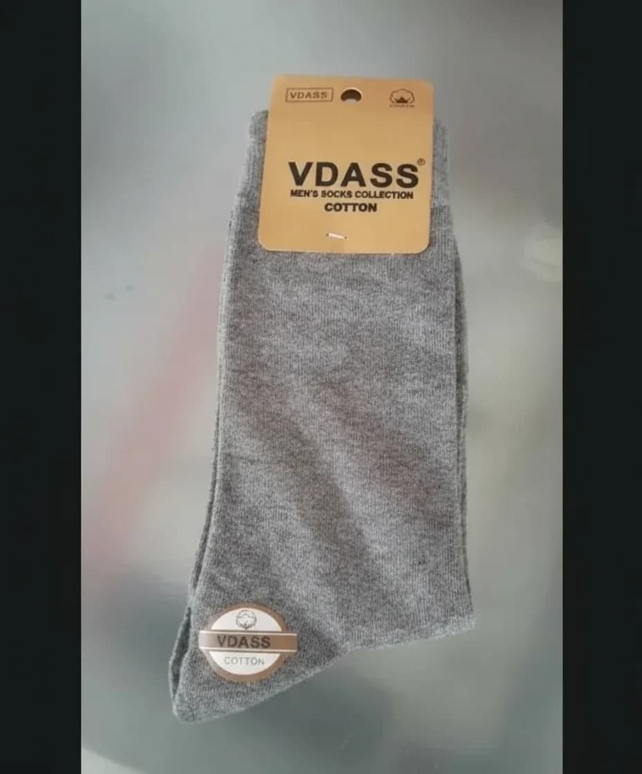VDASS Men's Cotton Rich Grey Socks – Comfortable Everyday Wear