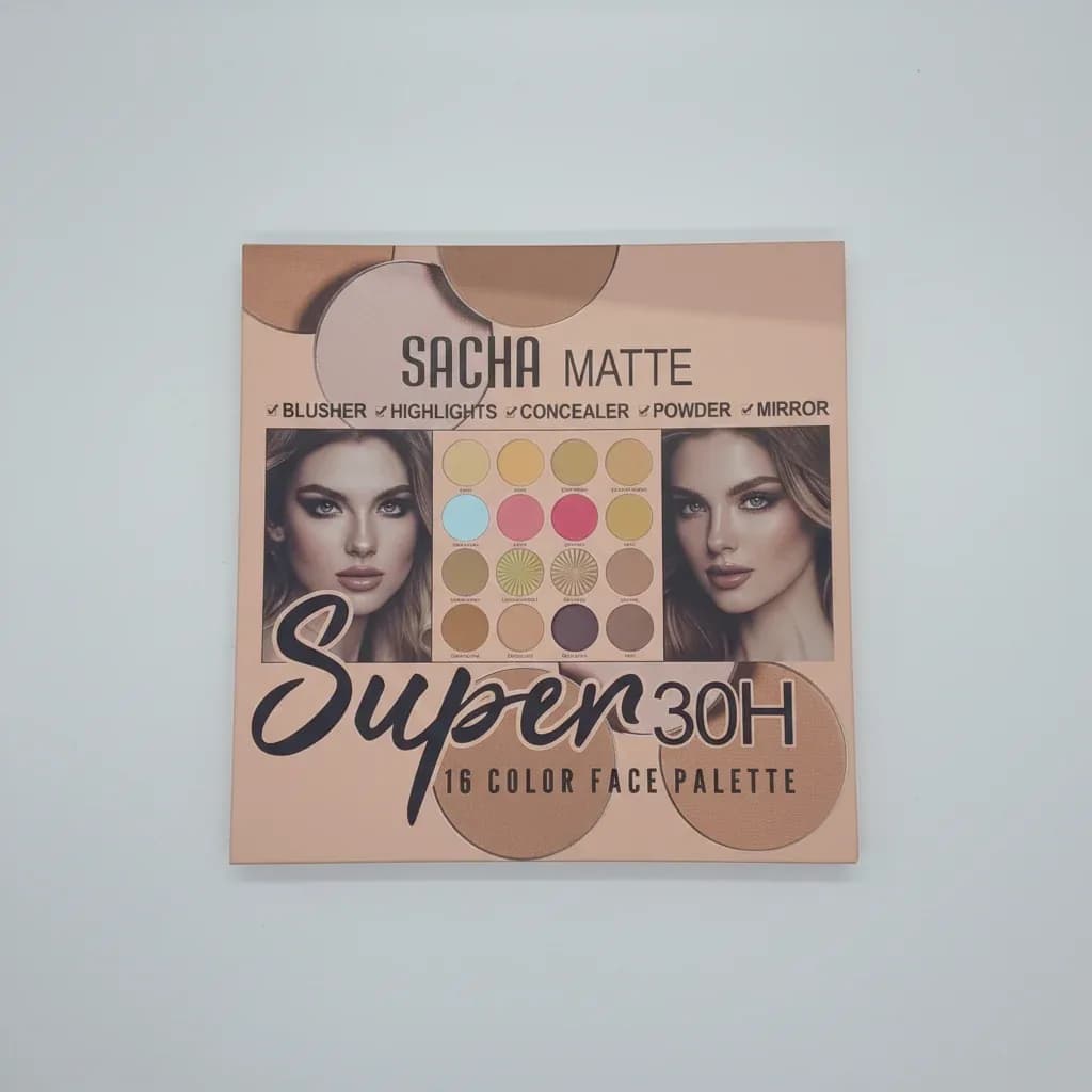 Sacha Matte Super 30H 16 Color Face Palette