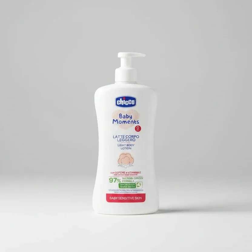 Chicco Baby Moments Light Body Lotion with Cotton and Vitamin E (500ml)