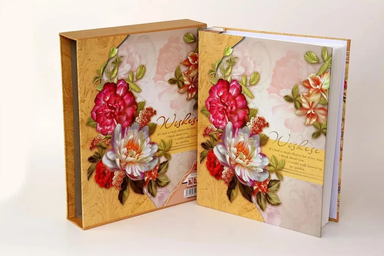 300 Photo Album Floral Wishes Greeting Card Box