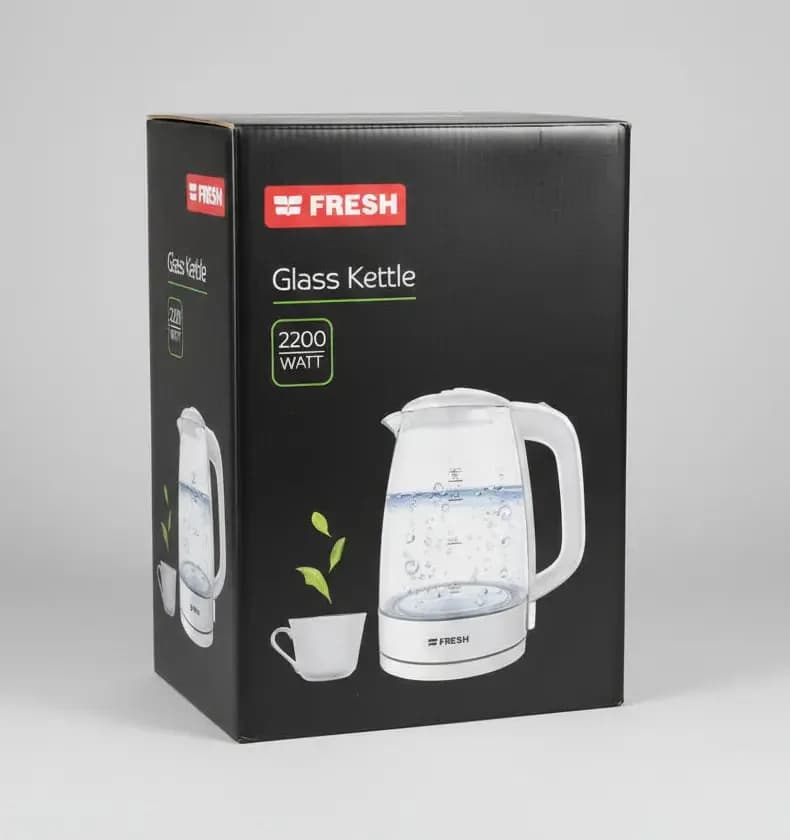 Fresh Glass Electric Kettle 1.7L – 2200W