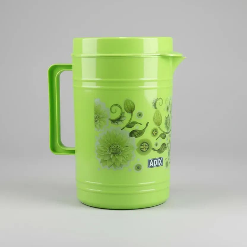 Adix Plastic Water Jug – 2.5L Food-Grade Secure Lid with Spout Cover
