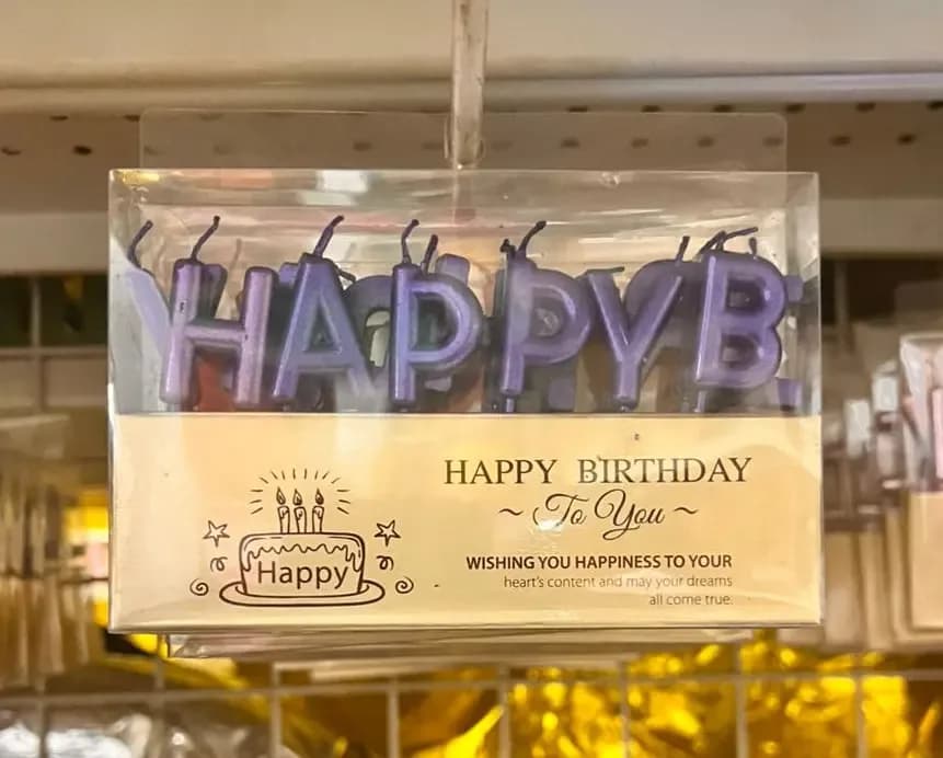 Happy Birthday Message Candle – Cake Decorating Candle