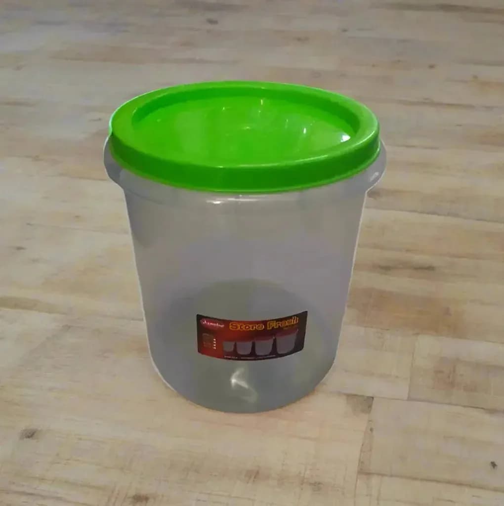 Jumbo Store Fresh Plastic Food Storage Container Bucket/4 Pieces