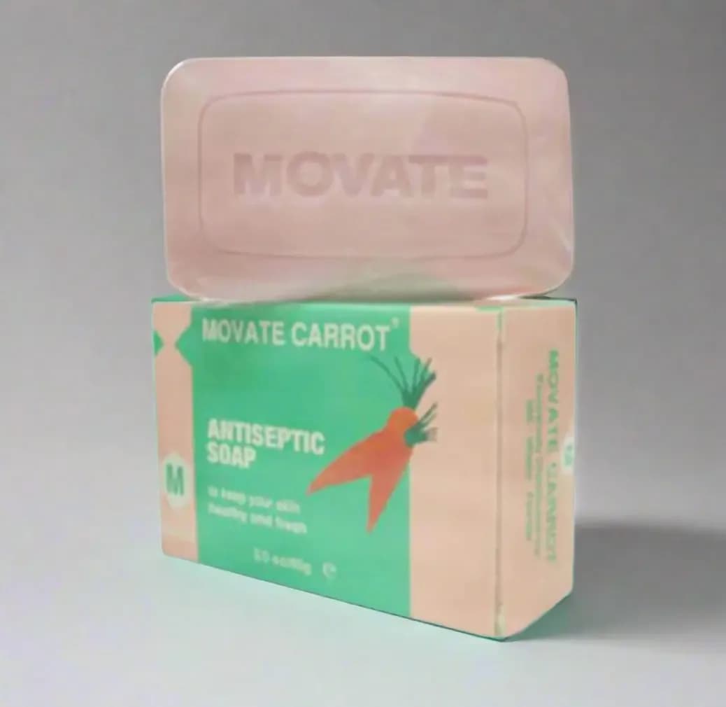 Movate Carrot Antiseptic Soap (85 g)