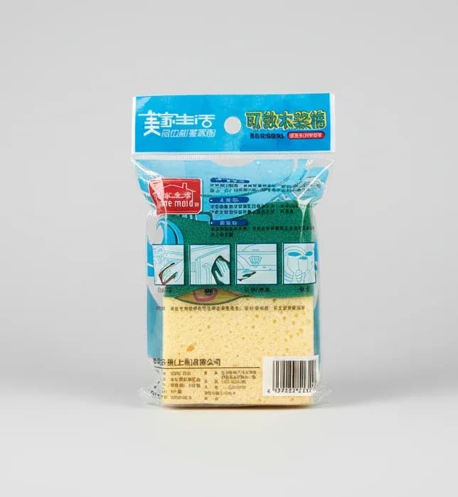 Kitchen Cleaning Sponge with Scouring Pad