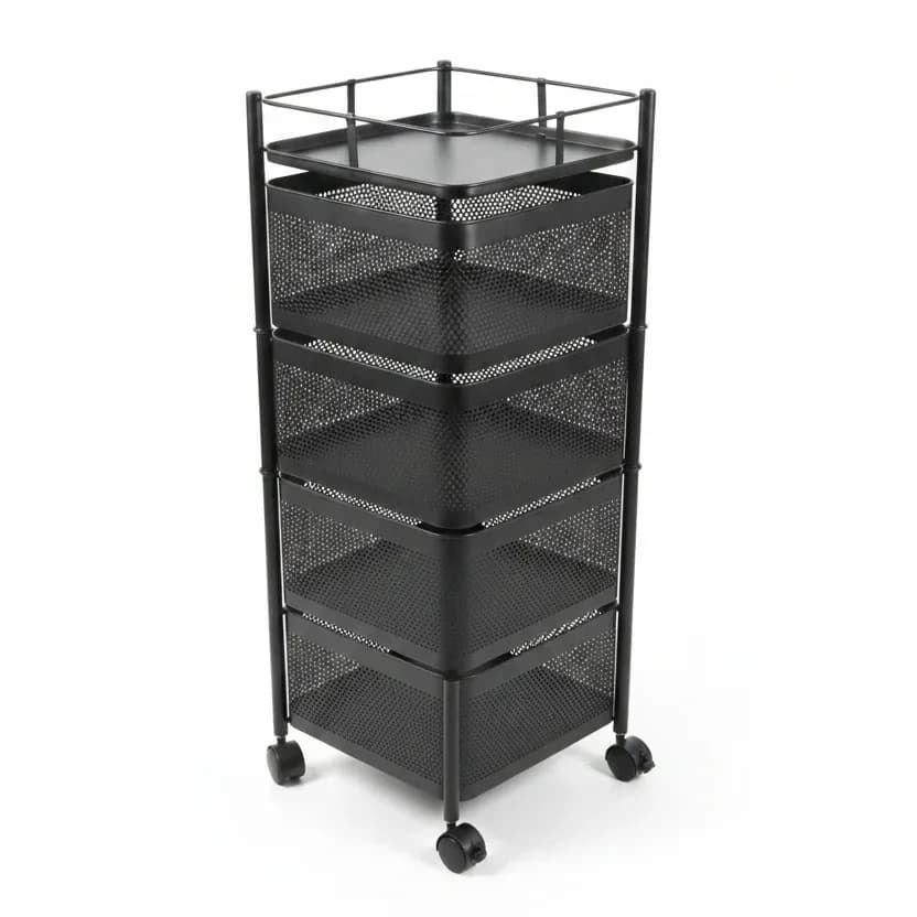 Kitchen Totating Storage Shelves Rack