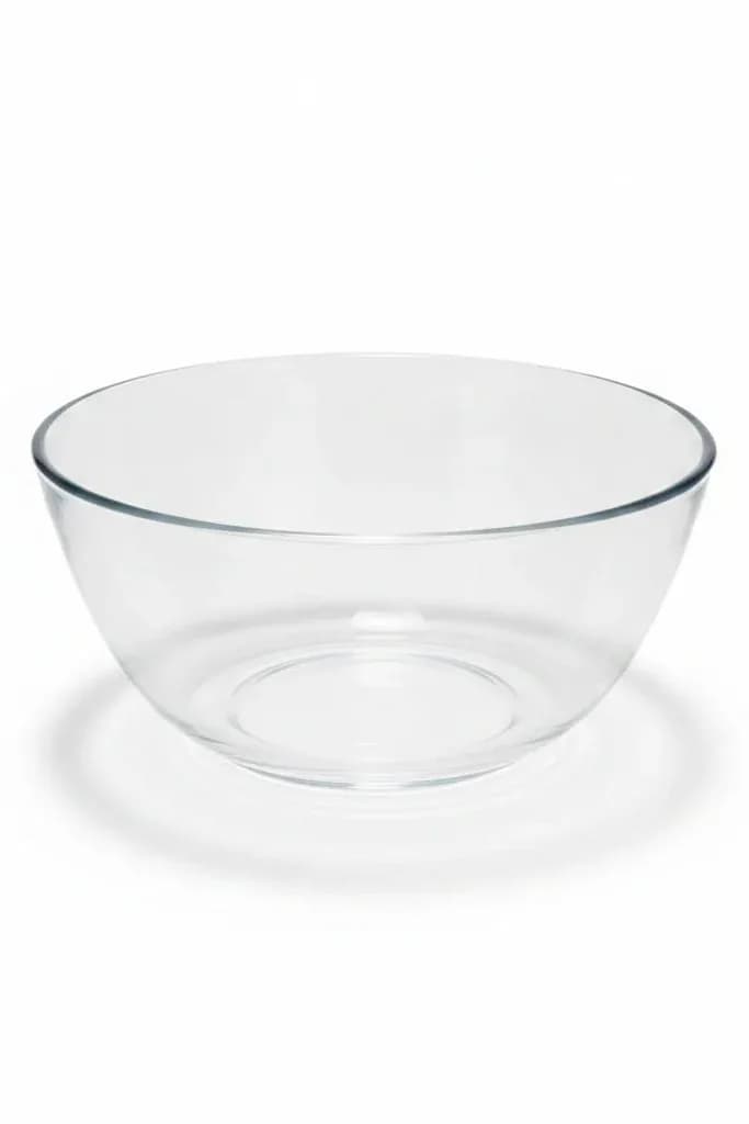 Clear Glass Mixing and Serving Bowl