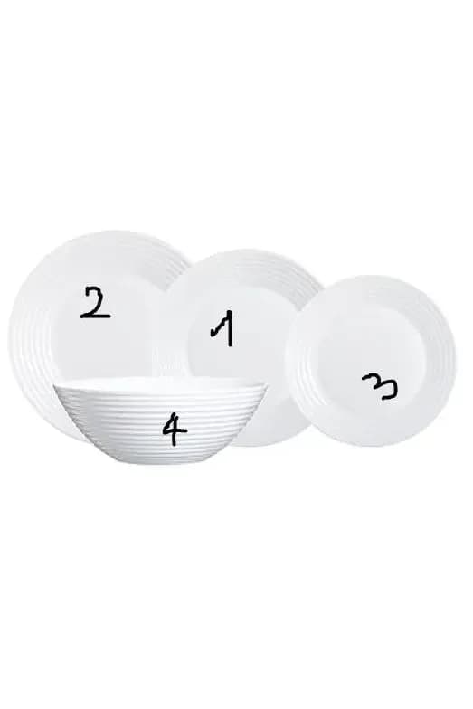 Luminarc Dinnerware White Plates Break Resistant /pc