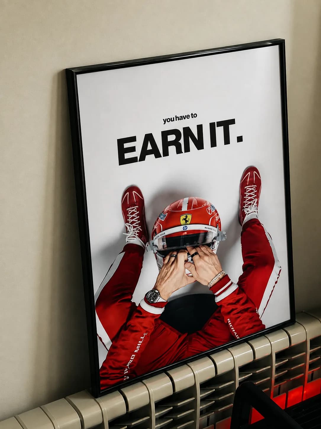 Earn It Motivational Racing Frame