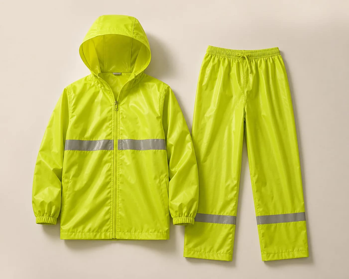 High-Visibility Waterproof Raincoat Set (Jacket & Pants)