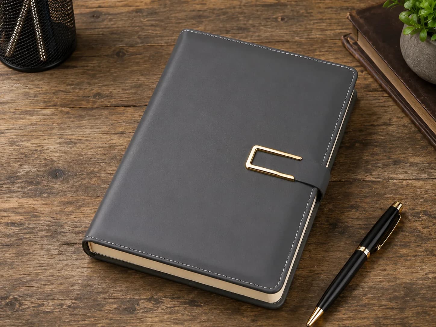 Premium B5 Business Notebook with Magnetic Buckle Closure