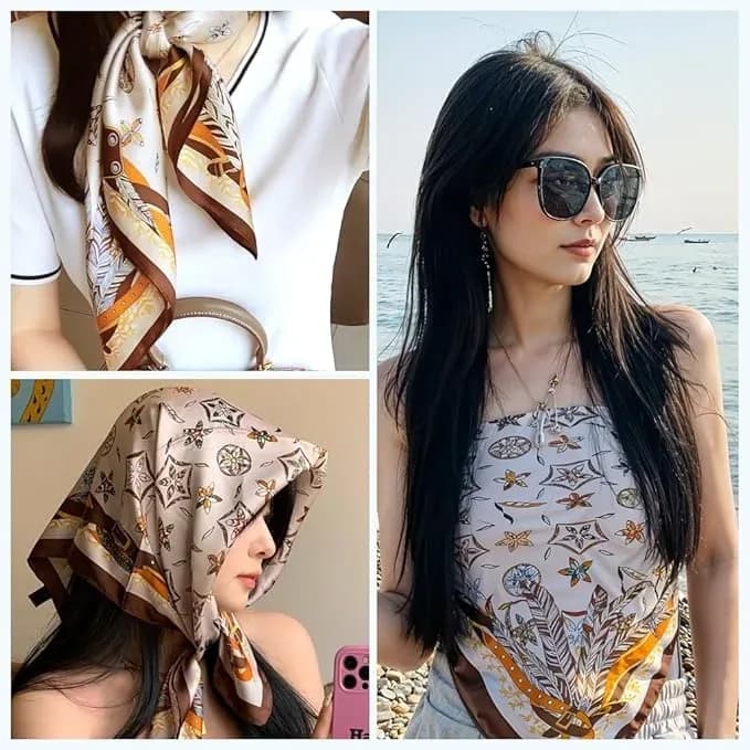 Silk Head Scarf for Women,Satin Hair