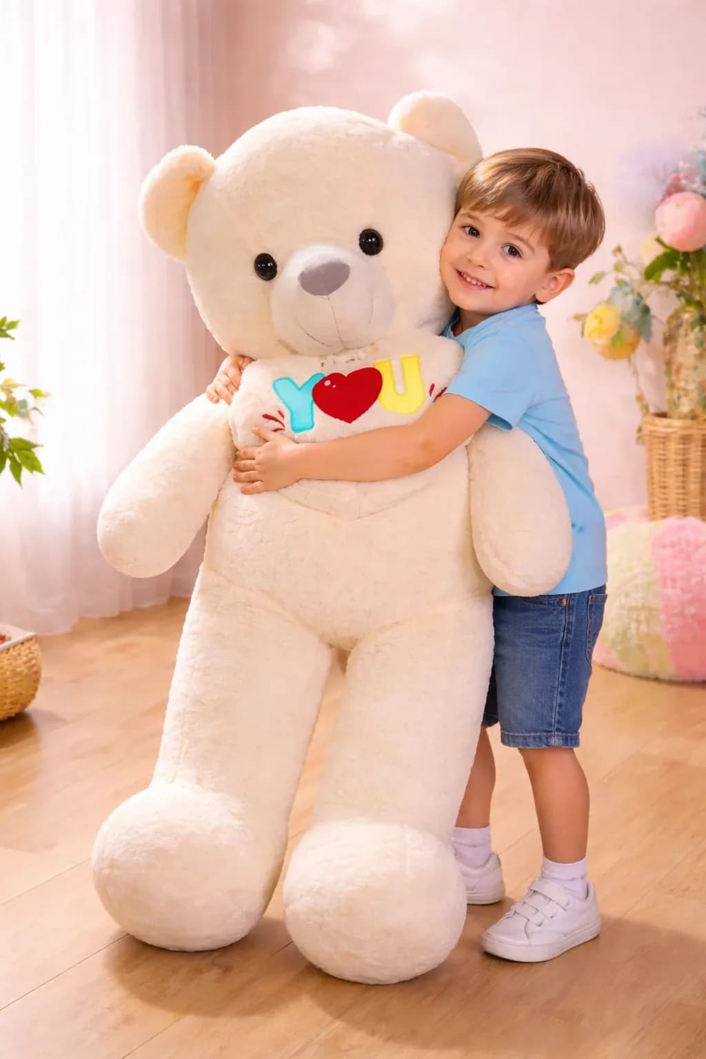 Giant “I Love You” Teddy Bear – Soft Plush Gift