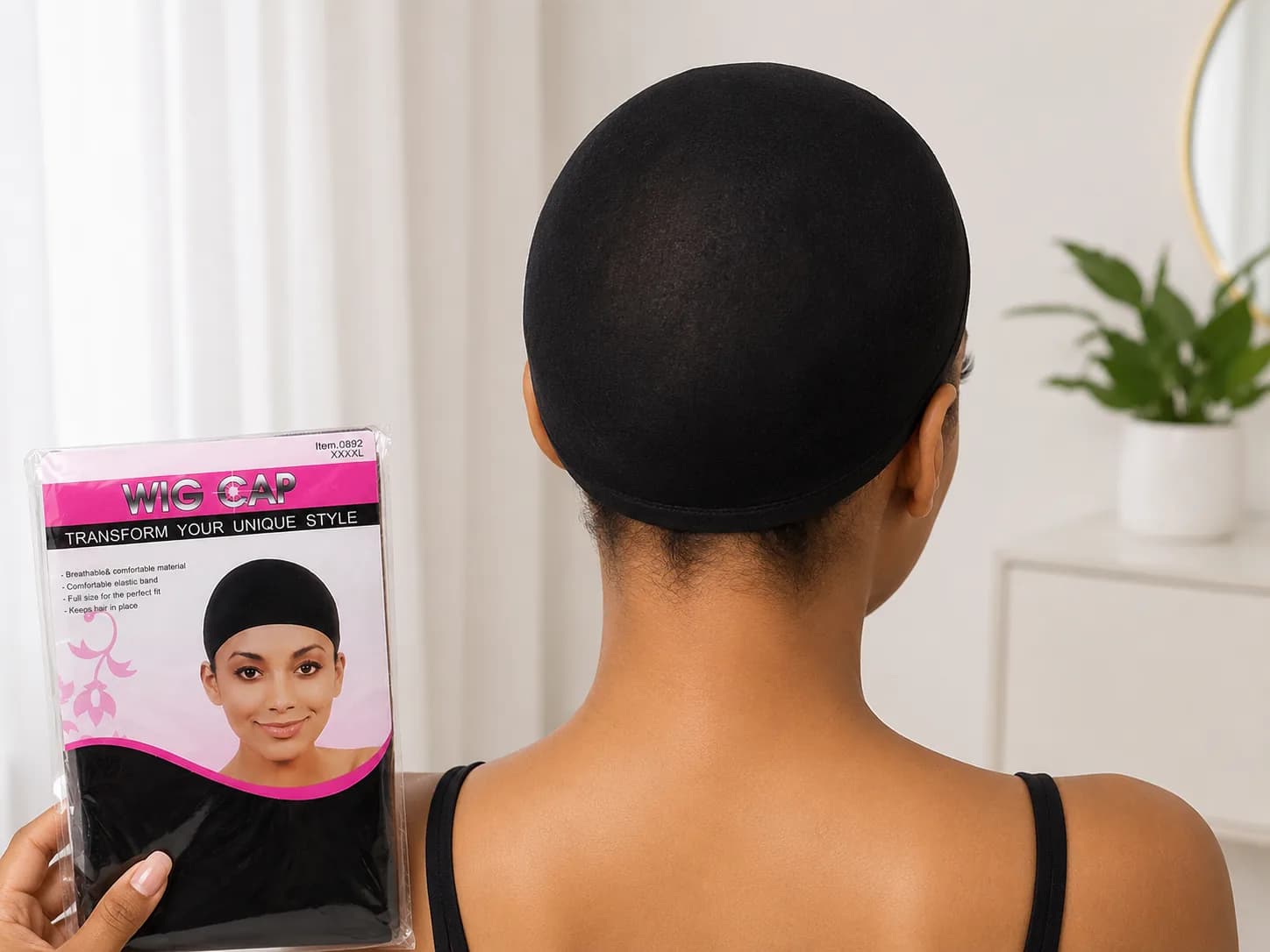 Premium Stretch Wig Cap (Black)